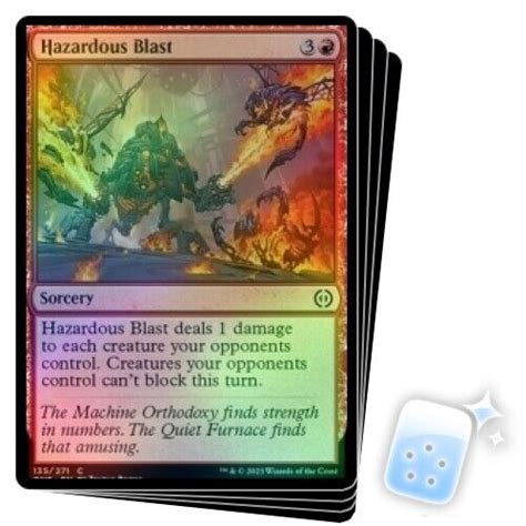 Foil Hazardous Blast X4 M NM Magic The Gathering MTG Phyrexia All