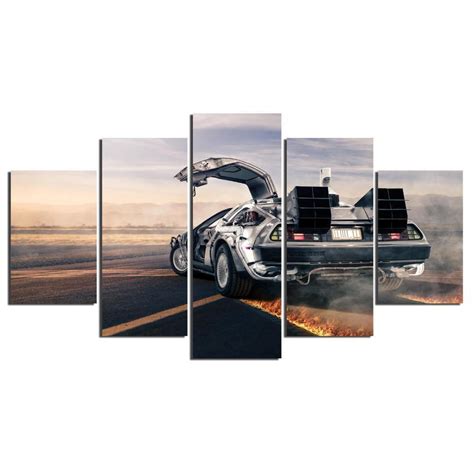 Back To The Future – Automative 5 Panel Canvas Art Wall Decor – Canvas ...