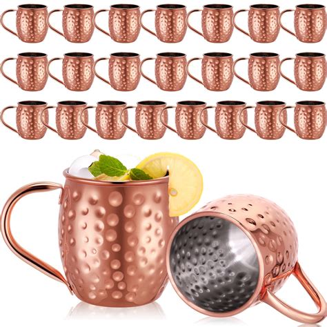 Didaey 24 Pcs Moscow Mule Mugs Set 12oz Rose Gold Stainless Steel