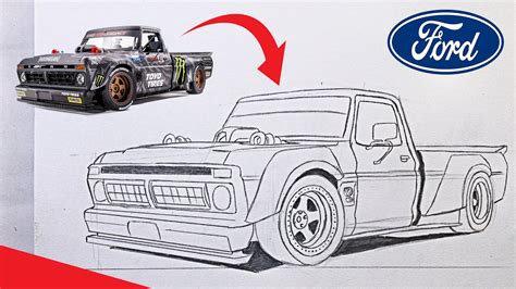 Como Dibujar Una Camioneta Ford F 150 Hoonitruck Youtube