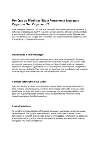 Transforme Suas Finan As Guia Completo Para Organizar Seu Or Amento