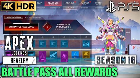 Apex Legends Season 16 Battle Pass All Rewards Showcase Ps5 Apex