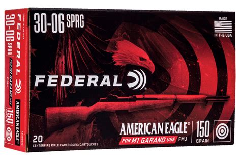 Federal AE3006M1 30 06 Springfield 150 Gr FMJ M1 Garand 20 Box