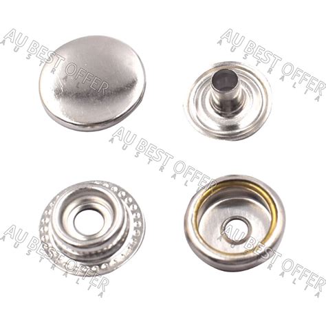 X Stainless Steel Snap Fastener Press Stud Cap Button Kit Marine