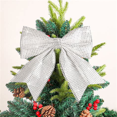 Cehvom Christmas Tree Bows Christmas Tree Bowknot Ornaments T