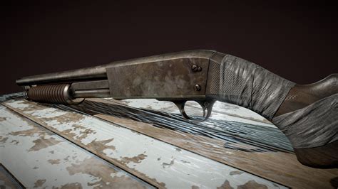 Shotgun Post Apocalyptic Series Buy Royalty Free 3d Model By