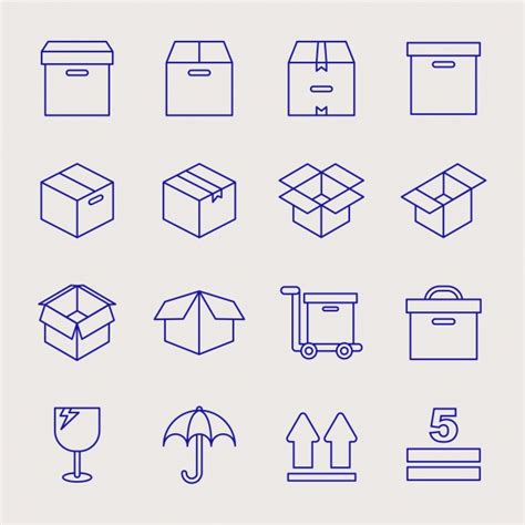 Box Packaging Vector Icons Part