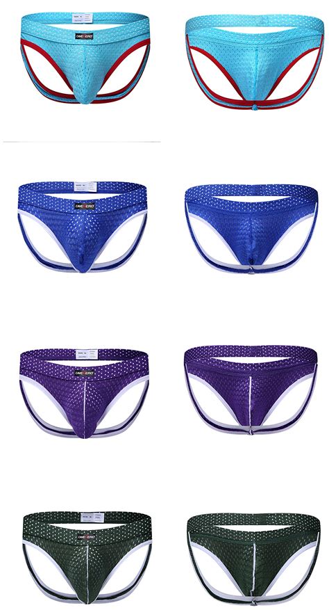 Caveheromen Low Rise Mesh Men Jockstrap Elastic G String Thong Men