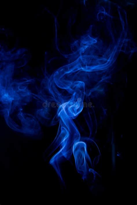 Blue Toxic Fumes Movement On A Black Background Stock Image Image Of