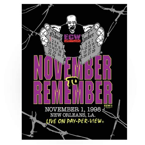 Ecw November To Remember Ppv Event Program Wrestling With