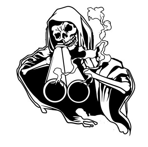 Grim Reaper Skull Bones Car Bonnet Side Sticker Decal Wall Art Decal Vinyl Graphic Window Door