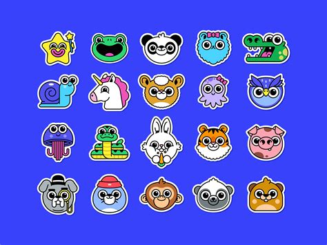 Cute animals sticker sheet by Niko Salkola on Dribbble