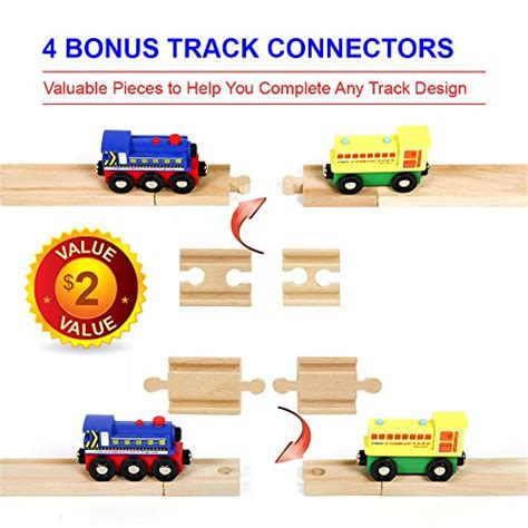 Купить 12 Wooden Train Cars 1 BONUS Crane 4 BONUS Connectors by