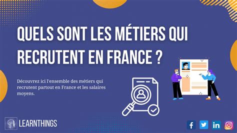 Quels Sont Les M Tiers Qui Recrutent En France Learnthings