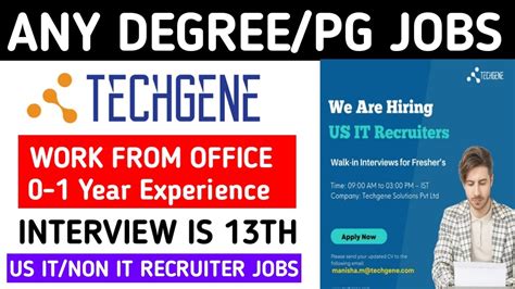 Techgene Solutions Hiring Latest Jobs In Telugu Youtube