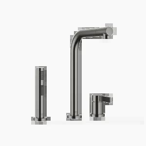 ELIO Brushed Dark Platinum Kitchen Faucets Two Hole Mixer With