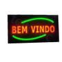 Placa Luminoso Letreiro Escrito Bem Vindo Led Piscando V Telintec