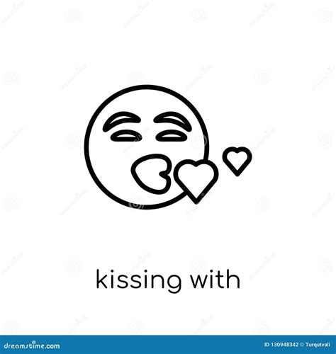 Kissing With Closed Eyes Emoji Icon From Emoji Collection Stock Vector