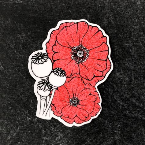 Flower Vinyl Sticker Etsy