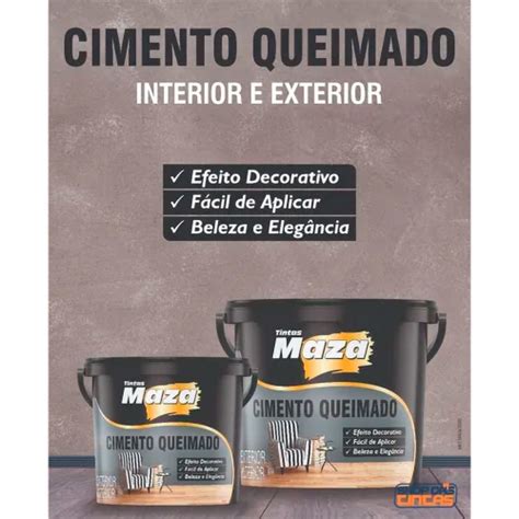 Efeito Cimento Queimado Revestimento Texturizado Maza 25kg em Promoção