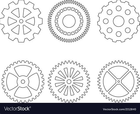 Set Of Gears Icons Royalty Free Vector Image Vectorstock