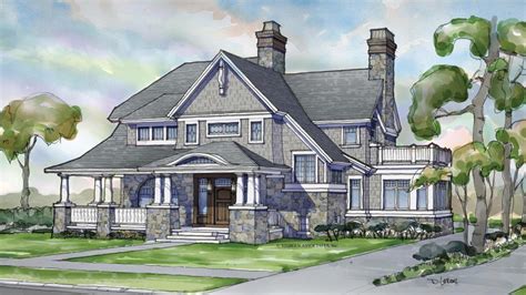 Shingle Style Home Plans: Craftsman Style Houses