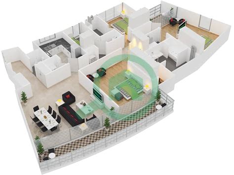 Floor Plans For Type B Bedroom Apartments In Al Rahba Bayut Abu Dhabi