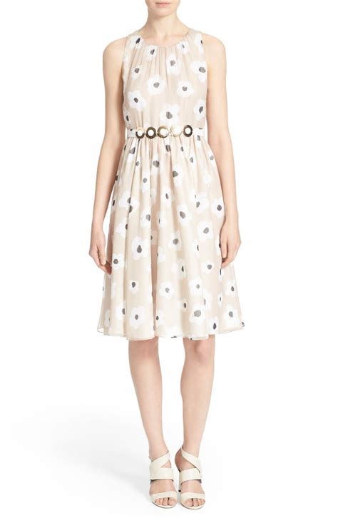 Kate Spade New York Faye Floral Print Belted Chiffon Dress Nordstrom