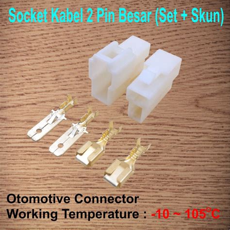 Jual Socket Soket Connector Kabel Pin Ukuran Besar Skun Shopee