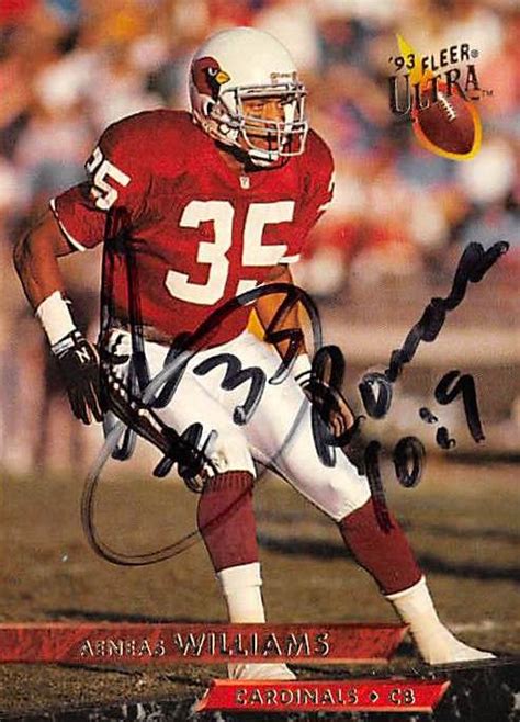 Aeneas Williams autographed Football Card (Arizona Cardinals) 1996 ...