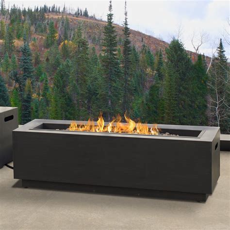 Real Flame Lanesboro Rectangle Steel Propanenatural Gas Fire Pit And Reviews Wayfair