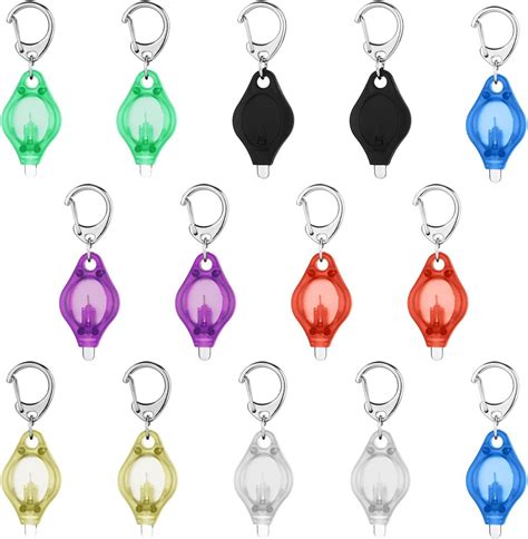 14pcs Mini Flashlight Keychain 12 Hours Light Mini LED Keychain