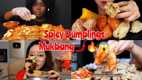 MUKBANGERS EATING SPICIEST DUMPLINGS Spiciest Dumpling Mukbang Asmr