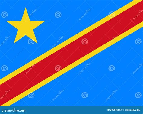 Flag of Republic of Congo. National Congolese Flag. Republic of Congo Stock Illustration ...