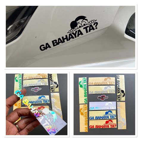 Jual Stiker Ga Bahaya Ta Sticker Gak Bahaya Ta Cutting Shopee Indonesia