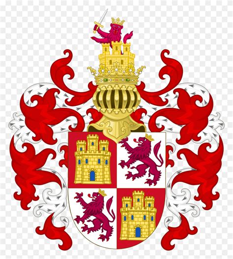 Arms Of The Crown Castile With The Royal Crest Kingdom Of Galicia Coat ...