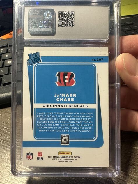 2021 Panini Donruss Optic Jamarr Chase Rated Rookie Card 207 Bengals