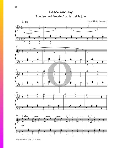 Peace And Joy Hans G Nter Heumann Piano Sheet Music Oktav