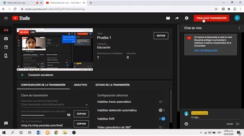 Tutorial Transmitir En Vivo Una Videollamada De Meet Por Youtube Con