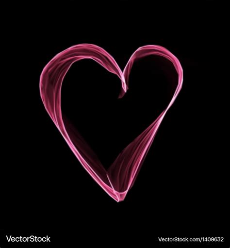 Abstract pink heart on black background Royalty Free Vector