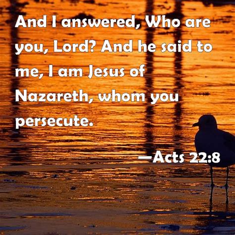 Acts And I Answered Who Are You Lord And He Said To Me I Am