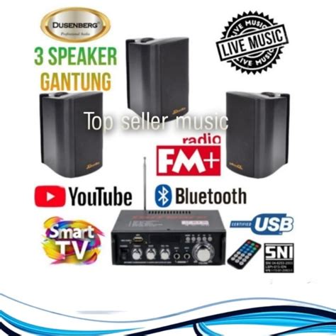 Jual PAKET SOUND CAFE KANTORAN MESJID 3 TITIK 5 INCH SPEAKER DUSENBERG