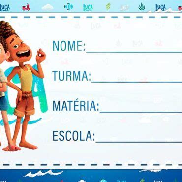 Etiquetas Escolares Personalizadas Grátis para Imprimir Surf Family