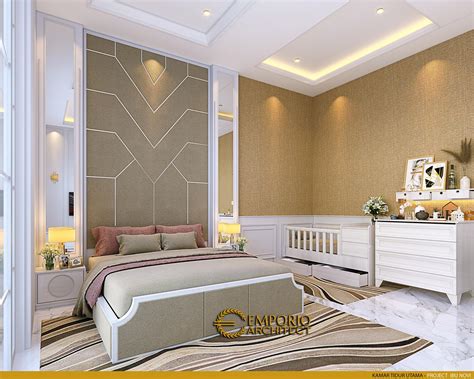 Desain Kamar Tidur Utama Rumah Klasik Modern Lantai Ibu Nv Di