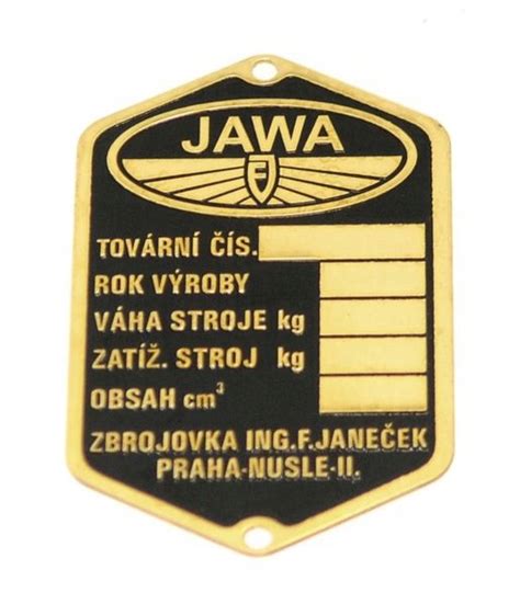 Tabliczka znamionowa Jawa Perak FJ 250 350 Czeska 7083 za 32 38 zł z