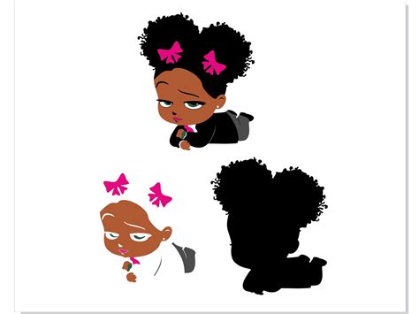 African American Boss Baby Girl Boss Baby Girl Font Logo Etsy