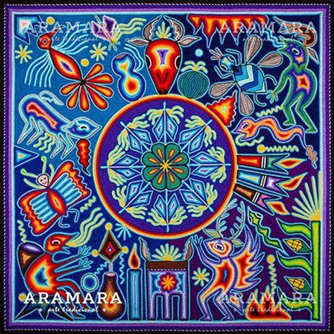 Huichol Print Mexican Digital Art Huichol Art Mexican Painting