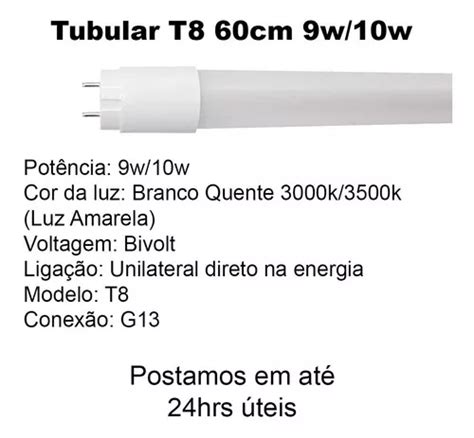 L Mparas Led Tubulares Cm T W Blanco C Lido K K