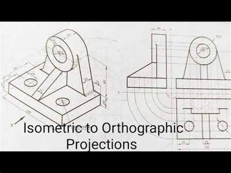 Isometric To Orthographic Projections Projections Engg Drawing