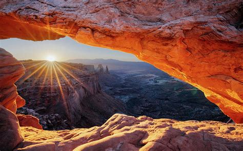 Sunrise At Mesa Arch In Canyonlands National Park In Utah Photograph By Kamran Ali Fine Art